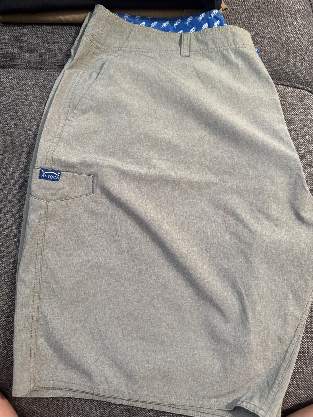 Men's AFTCO Light Gray Cargo Pants - Relaxed Utility Fit